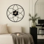 Lotus Orbit Clock - Modern Round Wall Clock