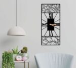 Floral Roman Rectangular - Rectangle Wall Clock Decor