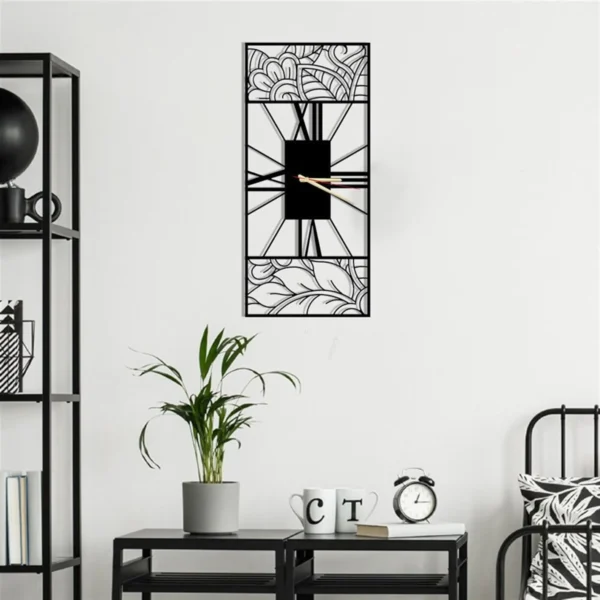 Floral Roman Rectangular - Rectangle Wall Clock Decor