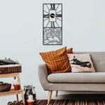 Floral Accent Roman - Rectangle Wall Clock Decor