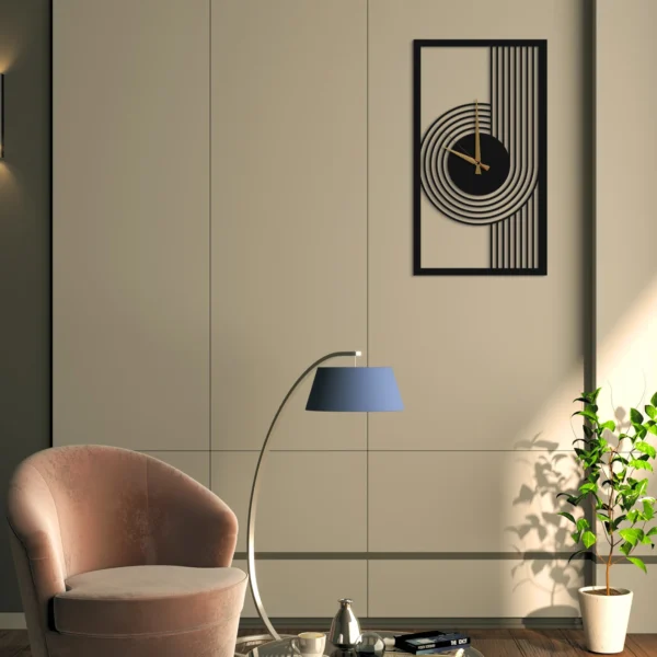 Retro Wave Frame - Rectangle Wall Clock Decor