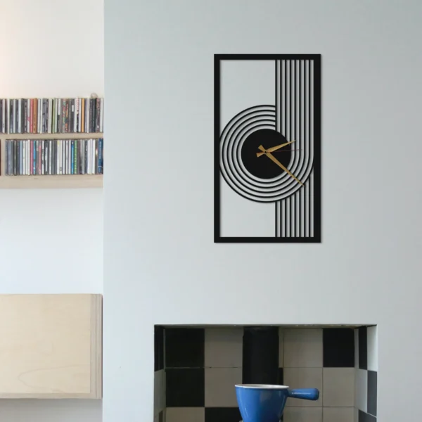 Retro Wave Frame - Rectangle Wall Clock Decor