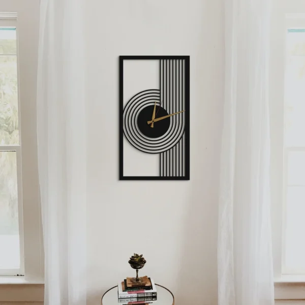 Retro Wave Frame - Rectangle Wall Clock Decor