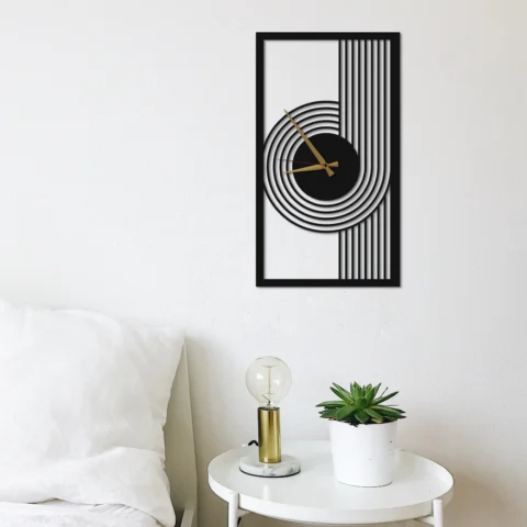 Retro Wave Frame - Rectangle Wall Clock Decor