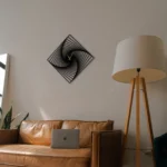 Spiral Illusion - Unique Modern Square Wall Clock