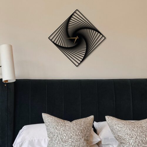 Spiral Illusion - Unique Modern Square Wall Clock