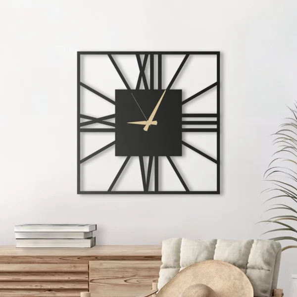 Roman Square Classic - Unique Modern Square Wall Clock