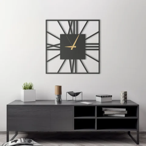 Roman Square Classic - Unique Modern Square Wall Clock