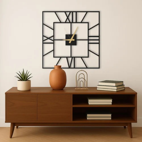 Roman Double Square - Unique Modern Square Wall Clock
