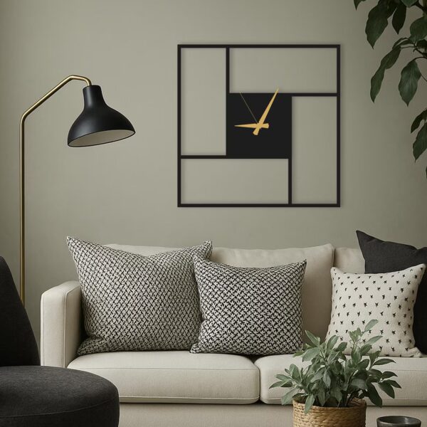 Contemporary Minimalist Frame - Unique Modern Square Wall Clock