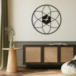 Lotus Orbit Clock - Modern Round Wall Clock