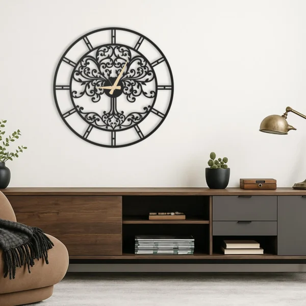 Tree of Life Large Clock - Modern Round Wall Clock
