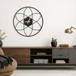 Lotus Orbit Clock - Modern Round Wall Clock