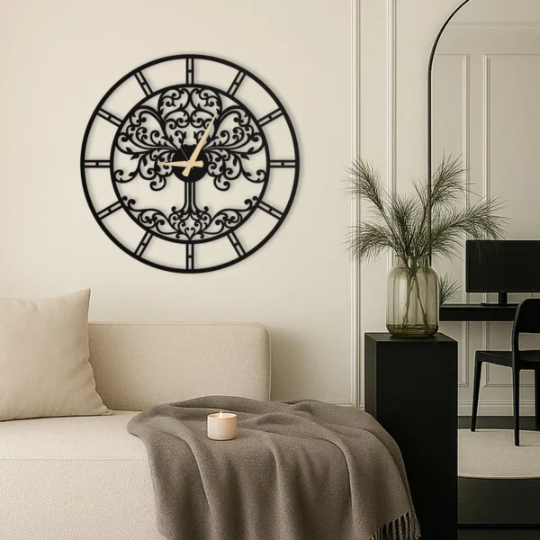 Tree of Life Large Clock - Modern Round Wall Clock