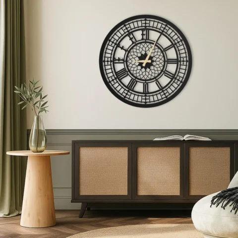 Big Ben Large Unique Wall Clock - Modern Round Wall Clock